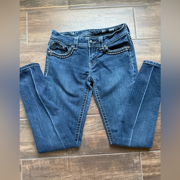 Miss Me Dark Blue Skinny Jeans - Picture 1 of 13